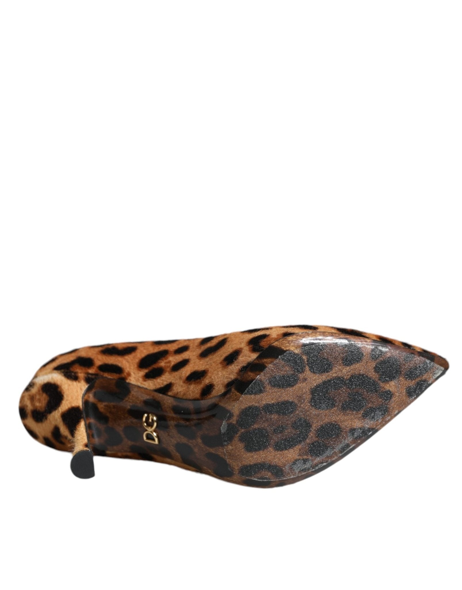 Dolce & Gabbana Brown Leopard Calf Hair Heels Pumps Shoes - SMARTMARTNZ
