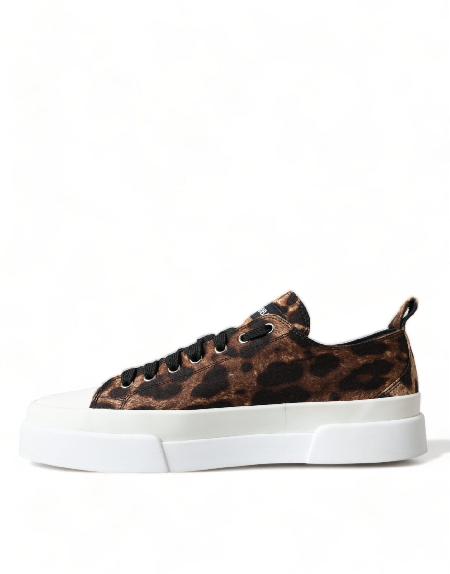 Dolce & Gabbana Brown Leopard Canvas Sneakers Shoes - SMARTMARTNZ