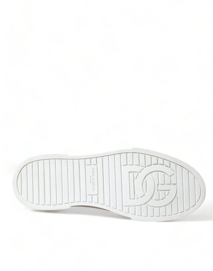 Dolce & Gabbana Brown Leopard Canvas Sneakers Shoes - SMARTMARTNZ