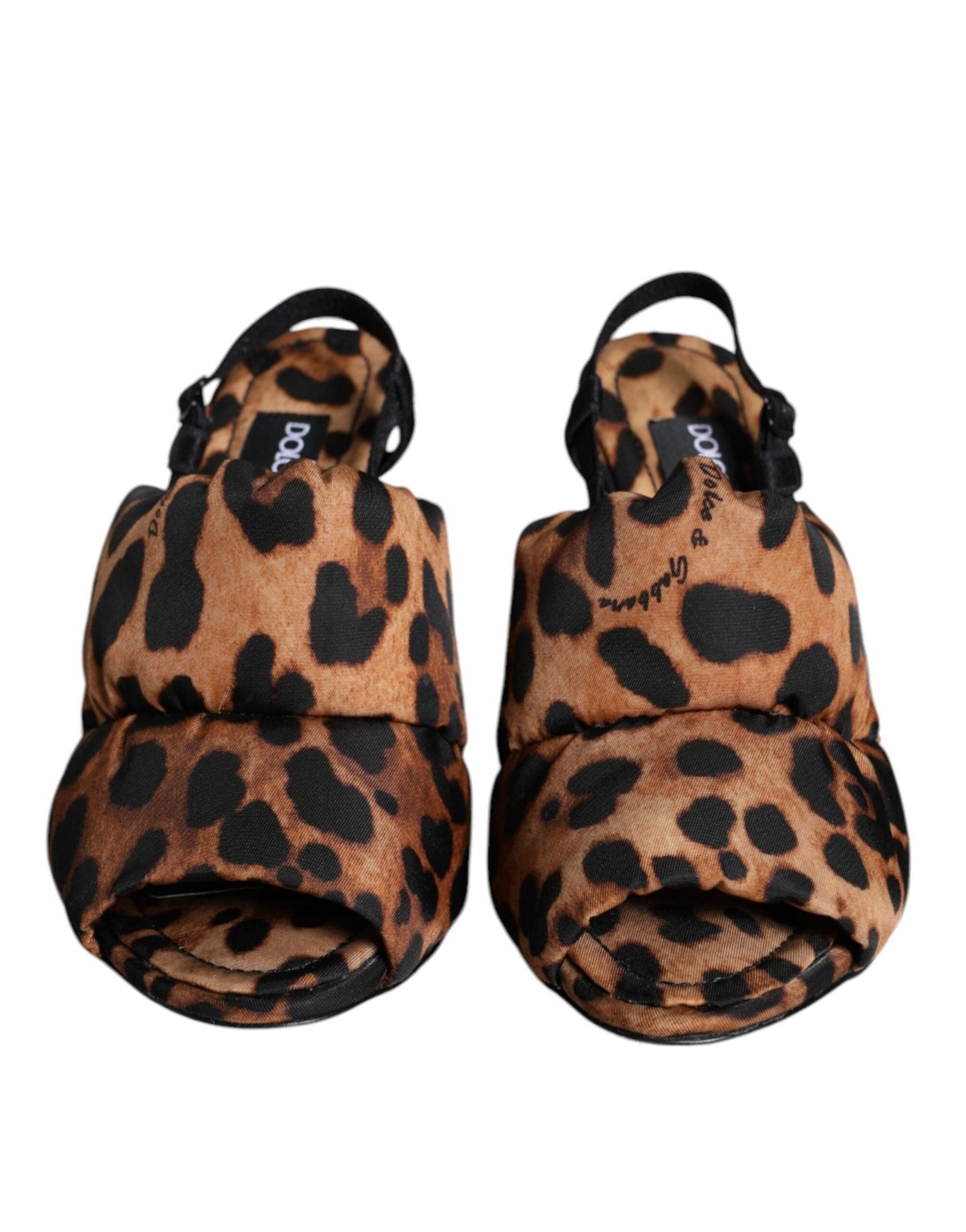 Dolce & Gabbana Brown Leopard Keira Slingback Sandals Shoes - SMARTMARTNZ