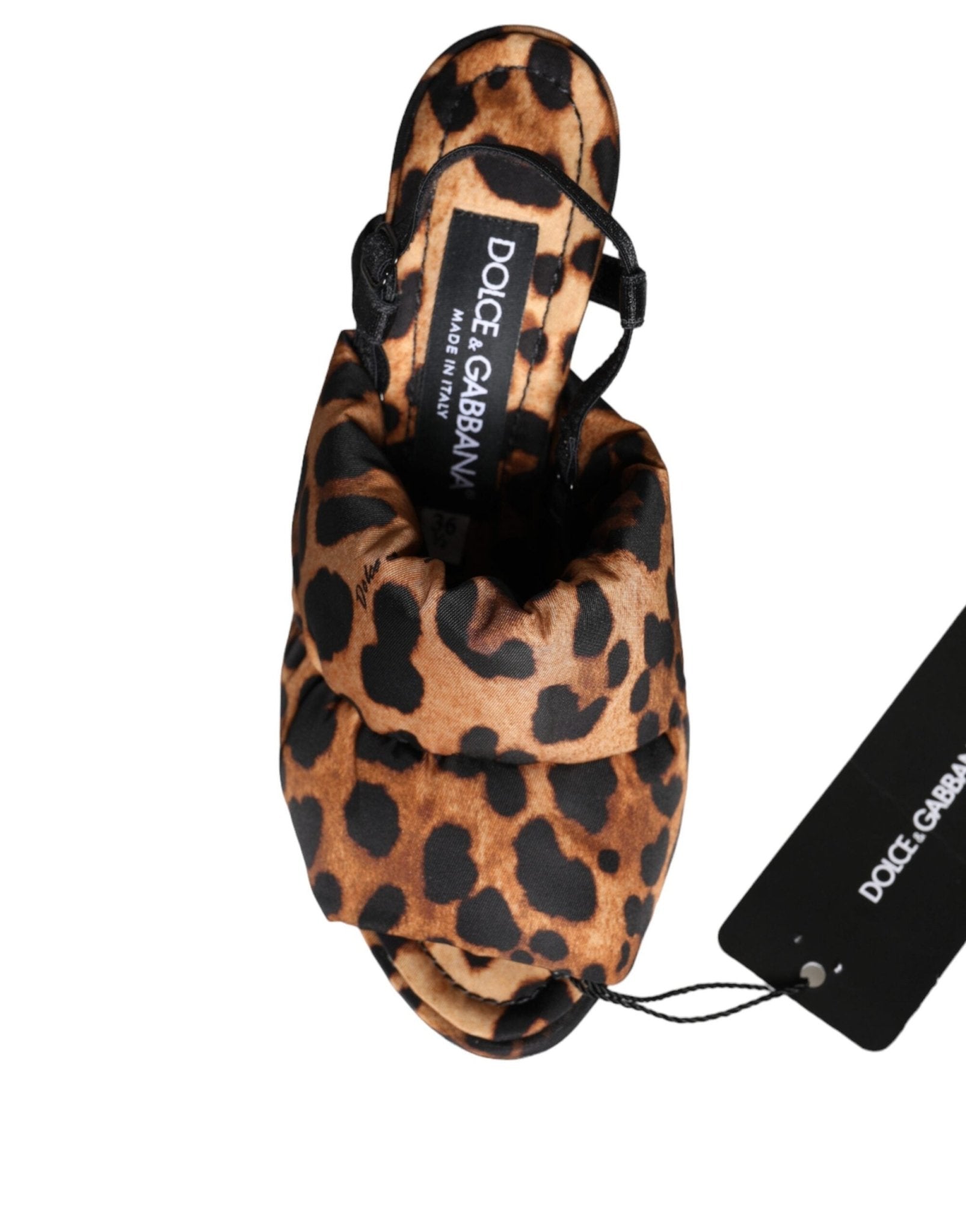 Dolce & Gabbana Brown Leopard Keira Slingback Sandals Shoes - SMARTMARTNZ