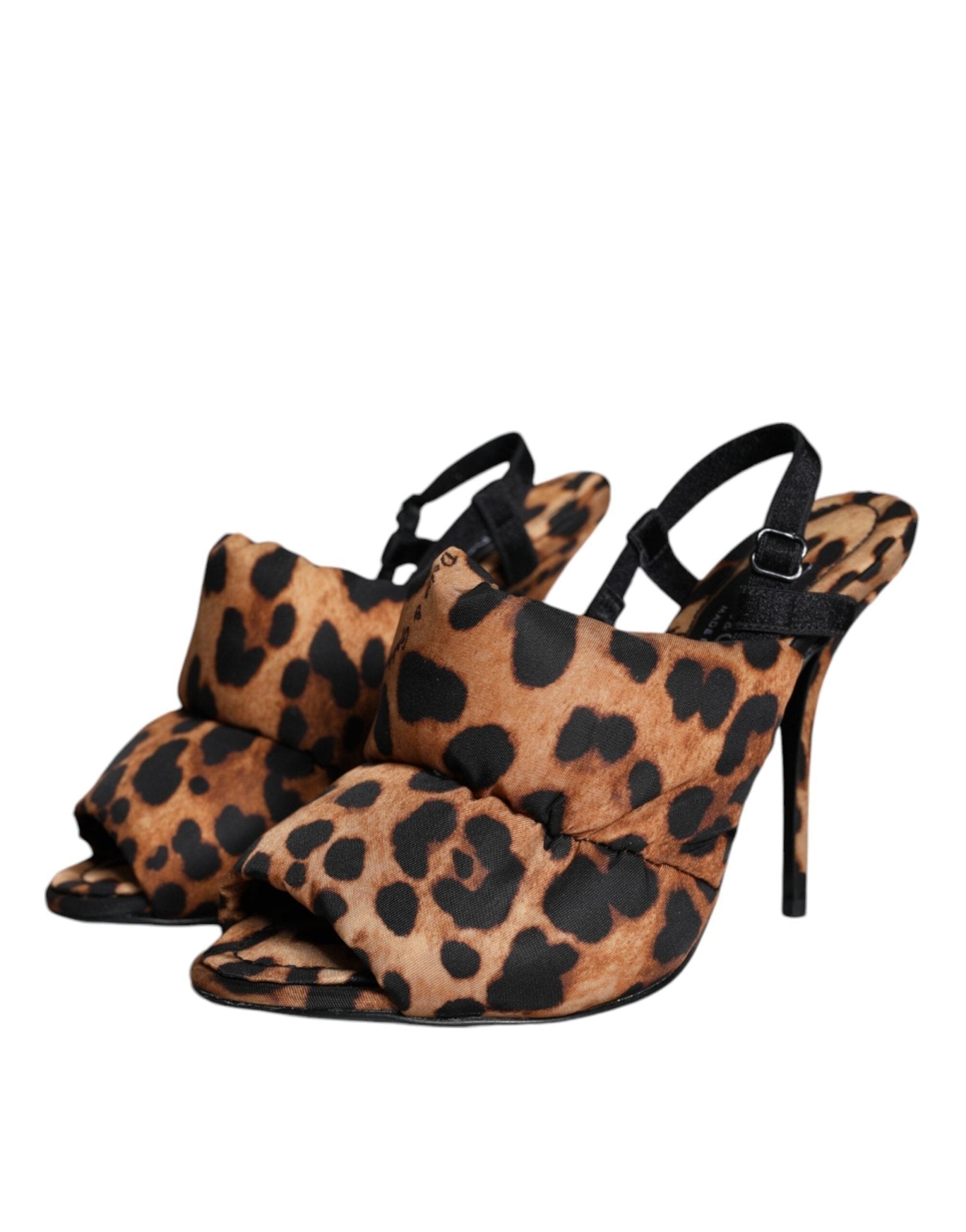 Dolce & Gabbana Brown Leopard Keira Slingback Sandals Shoes - SMARTMARTNZ