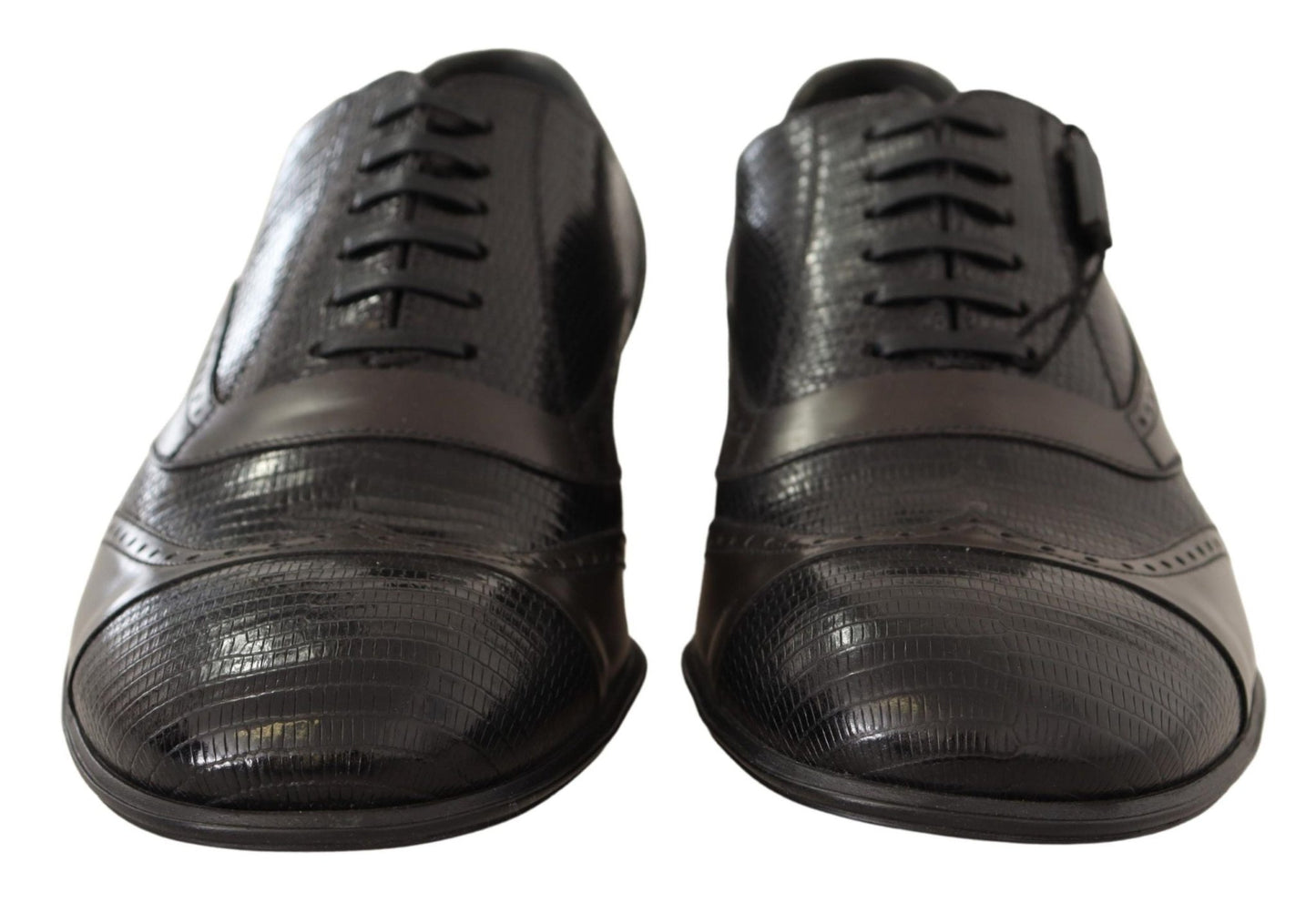 Dolce & Gabbana Brown Lizard Skin Leather Oxford Dress Shoes - SMARTMARTNZ