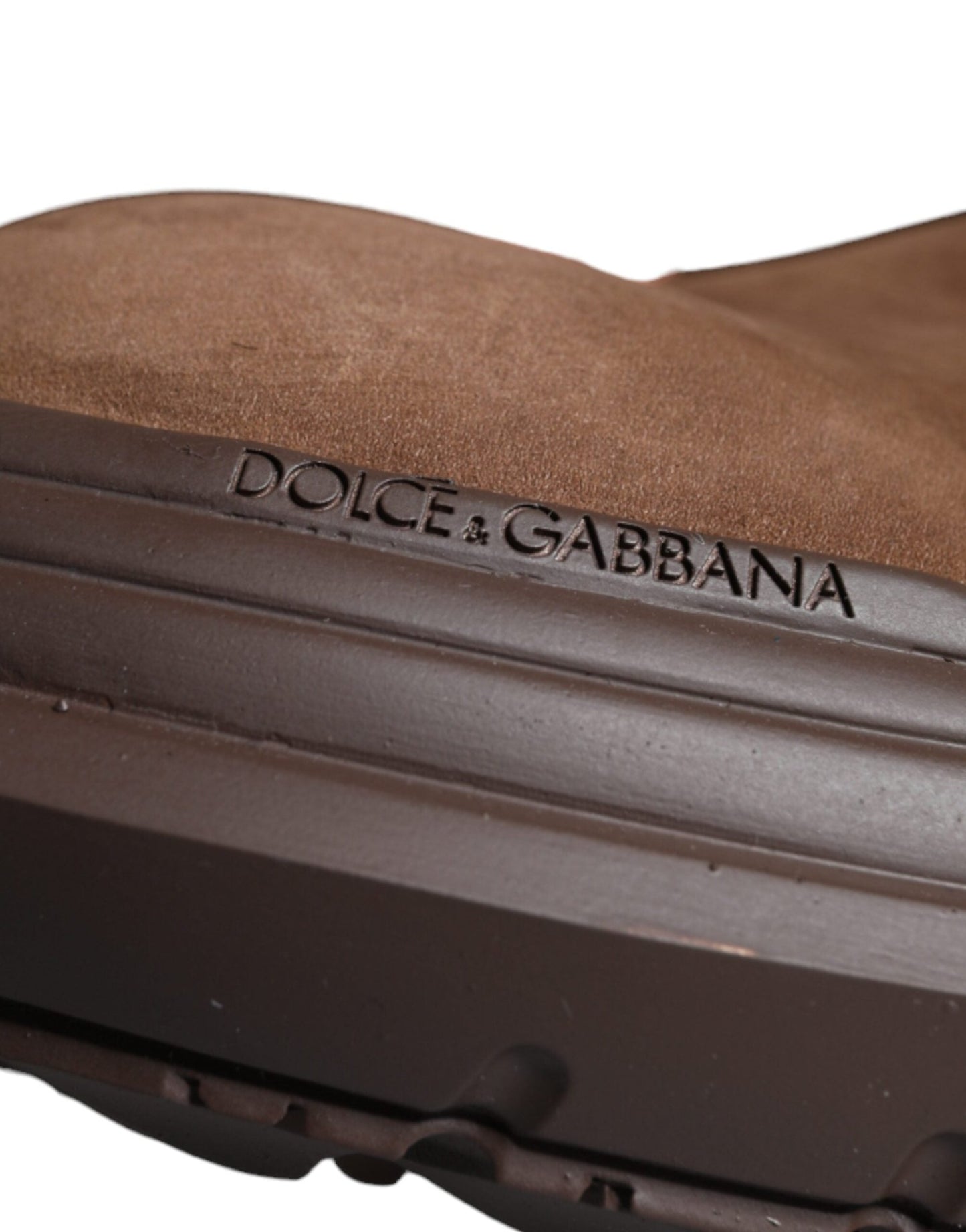 Dolce & Gabbana Brown Suede Leather Military Combat Men Boots Shoes - SMARTMARTNZ