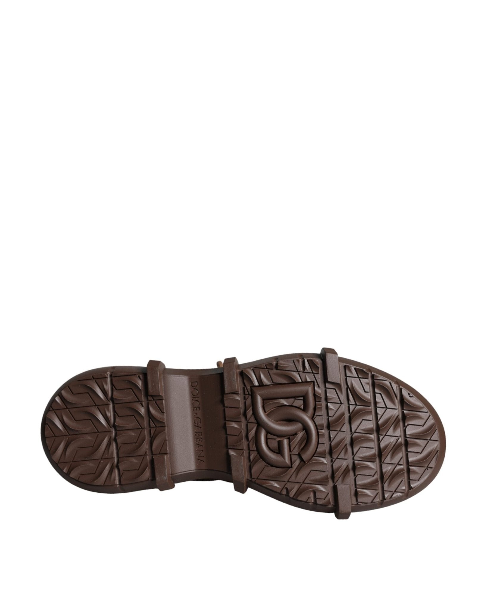 Dolce & Gabbana Brown Suede Leather Military Combat Men Boots Shoes - SMARTMARTNZ