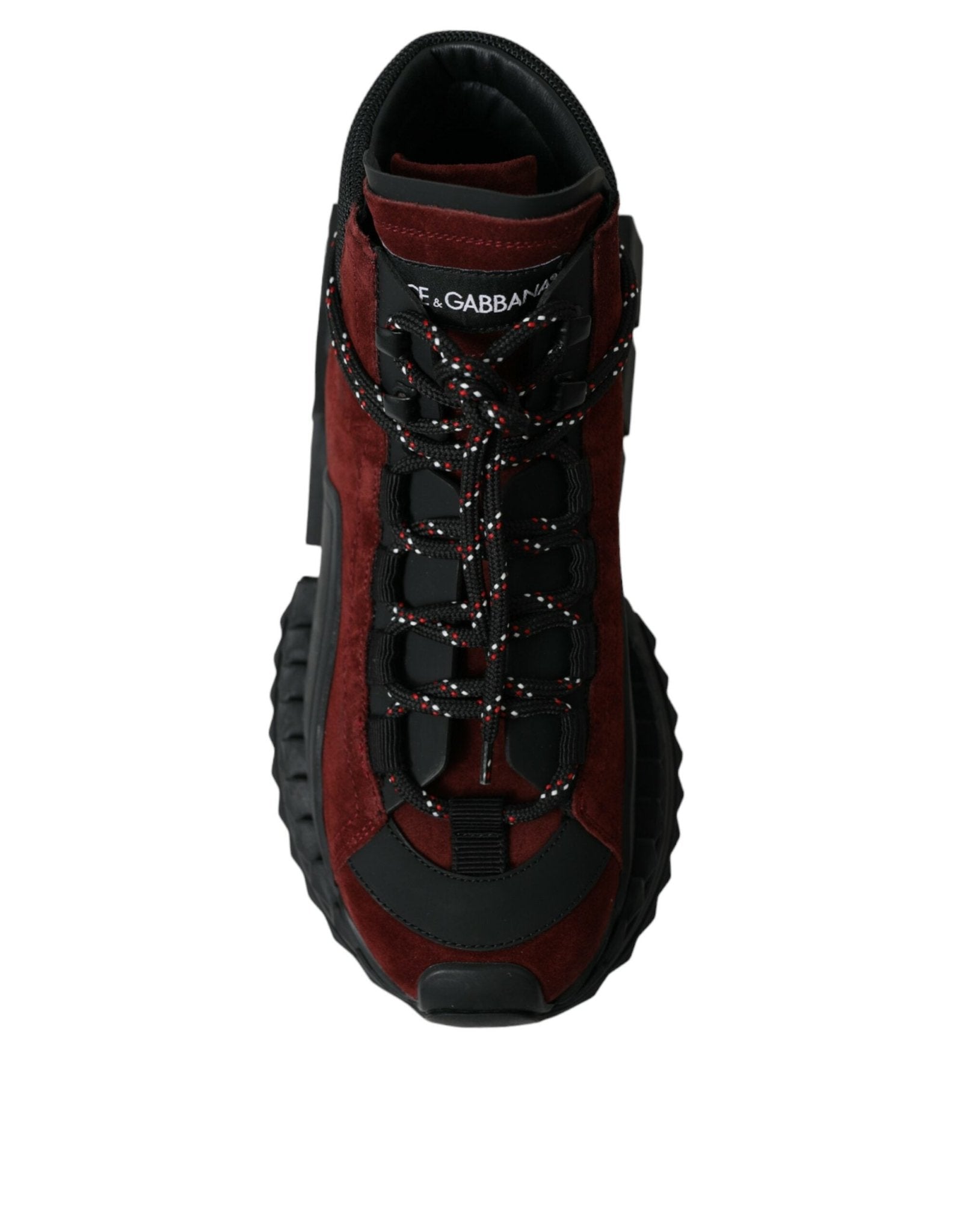 Dolce & Gabbana Burgundy Super King High Top Men Sneakers Shoes - SMARTMARTNZ