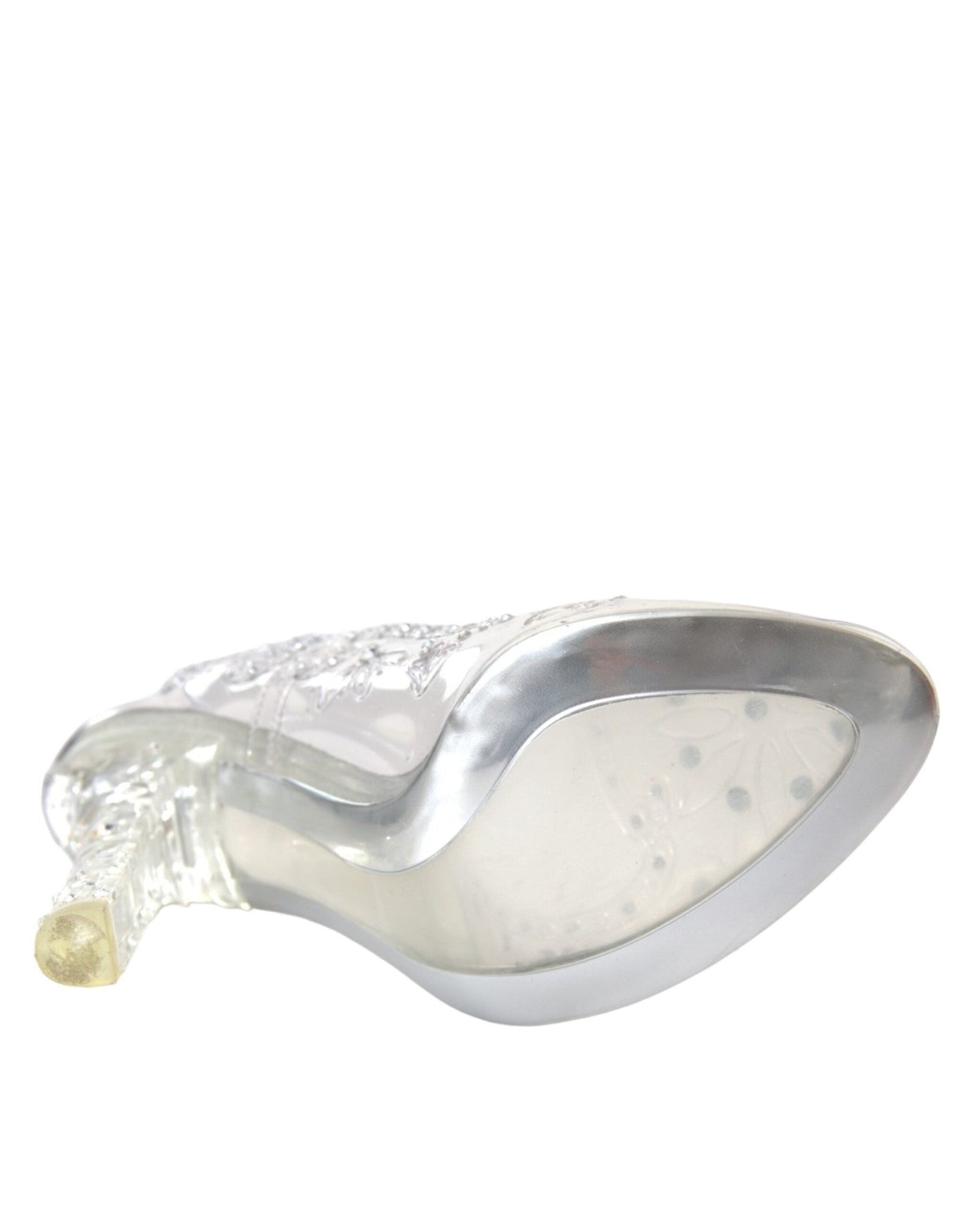 Dolce & Gabbana Clear Floral Crystal Heels CINDERELLA Shoes - SMARTMARTNZ
