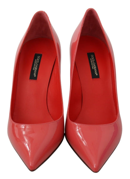 Dolce & Gabbana Dark Pink Patent Leather Heels Pumps - SMARTMARTNZ