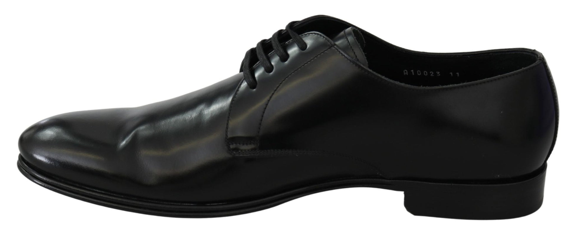 Dolce & Gabbana Derby Napoli Black Leather Dress Formal Shoes - SMARTMARTNZ
