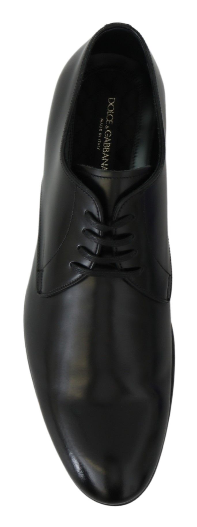 Dolce & Gabbana Derby Napoli Black Leather Dress Formal Shoes - SMARTMARTNZ