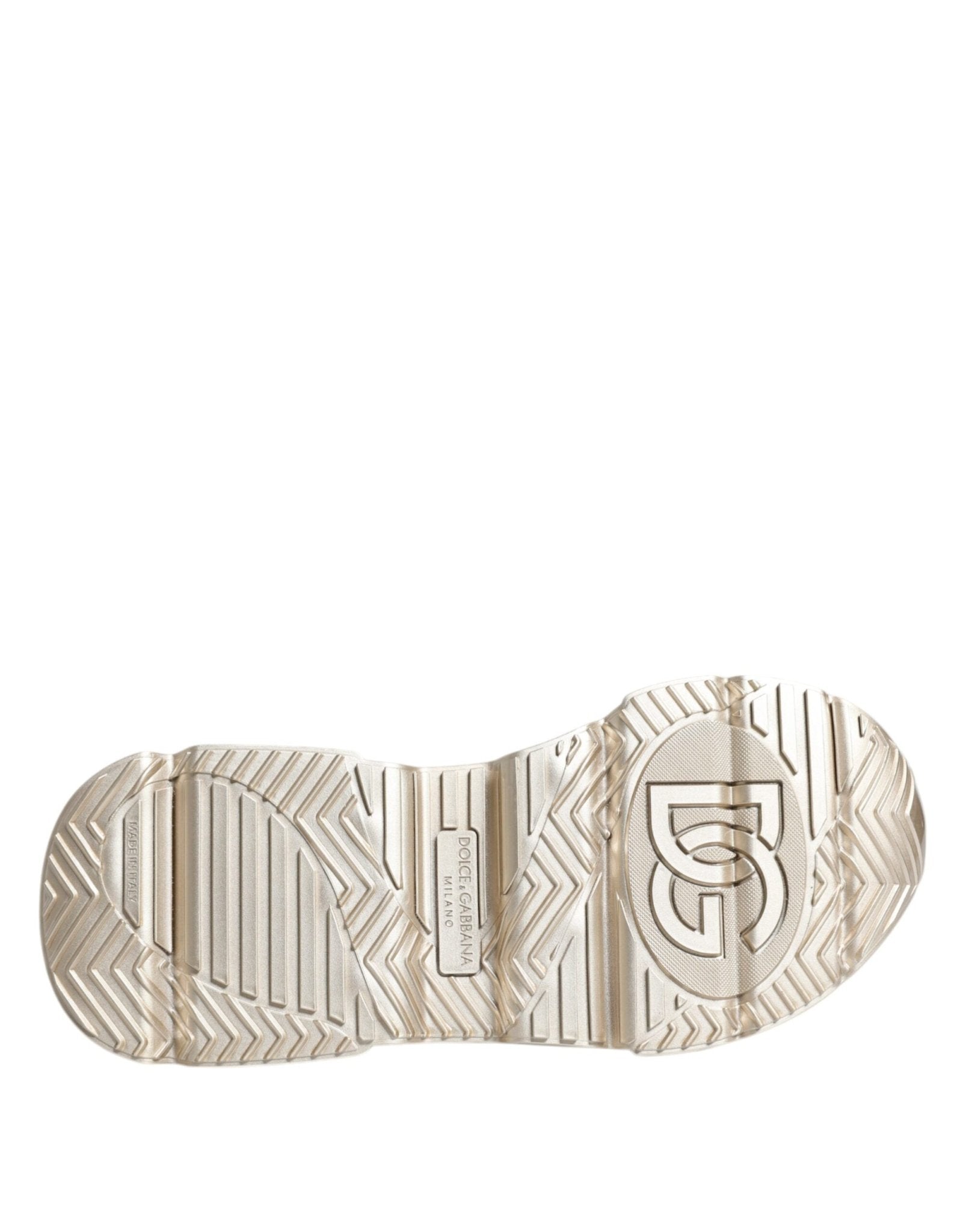 Dolce & Gabbana Gold Sequin Iridiscent Daymaster Sneakers Shoes - SMARTMARTNZ