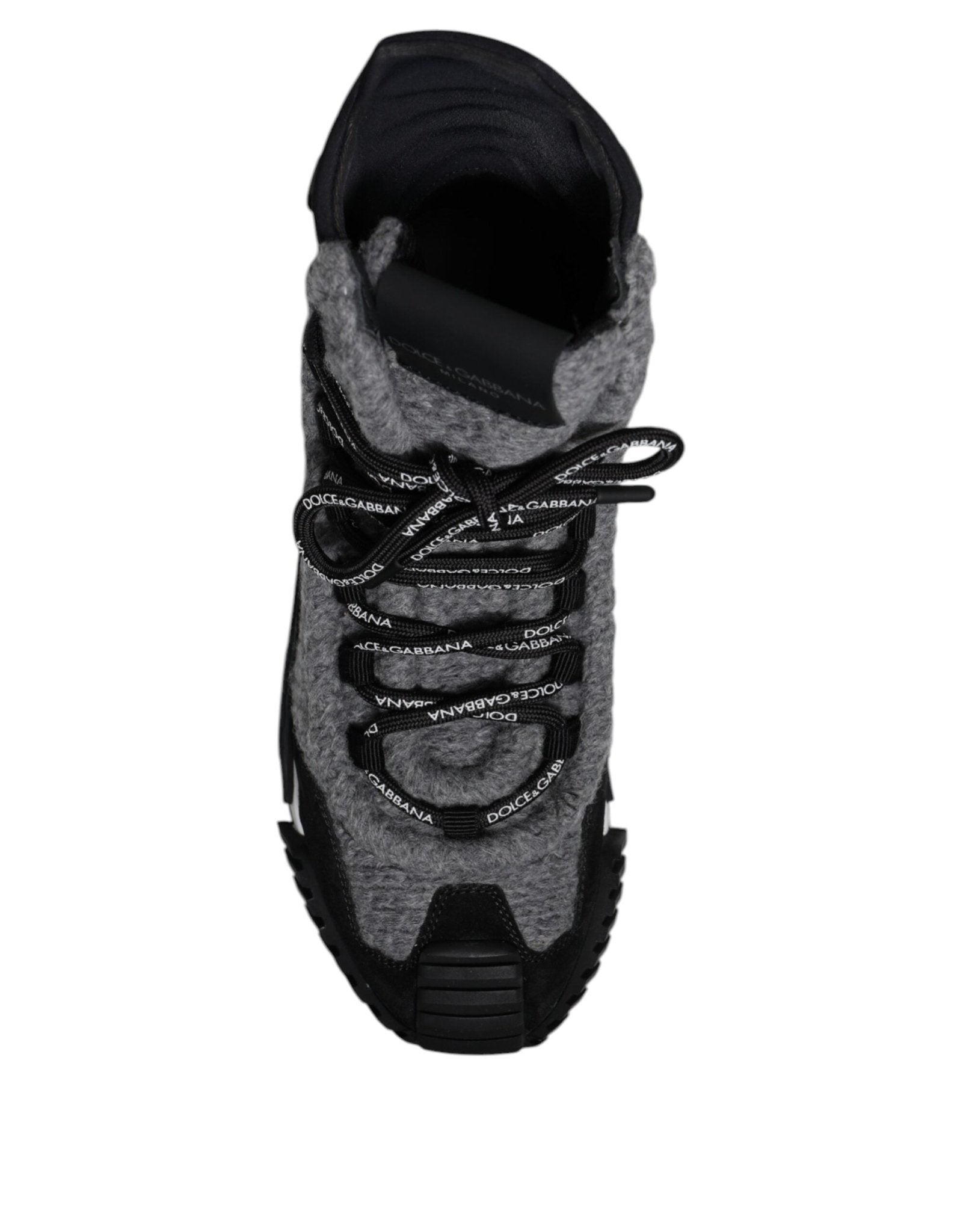Dolce & Gabbana Gray Black NS1 High Top Boots Sneakers Shoes - SMARTMARTNZ