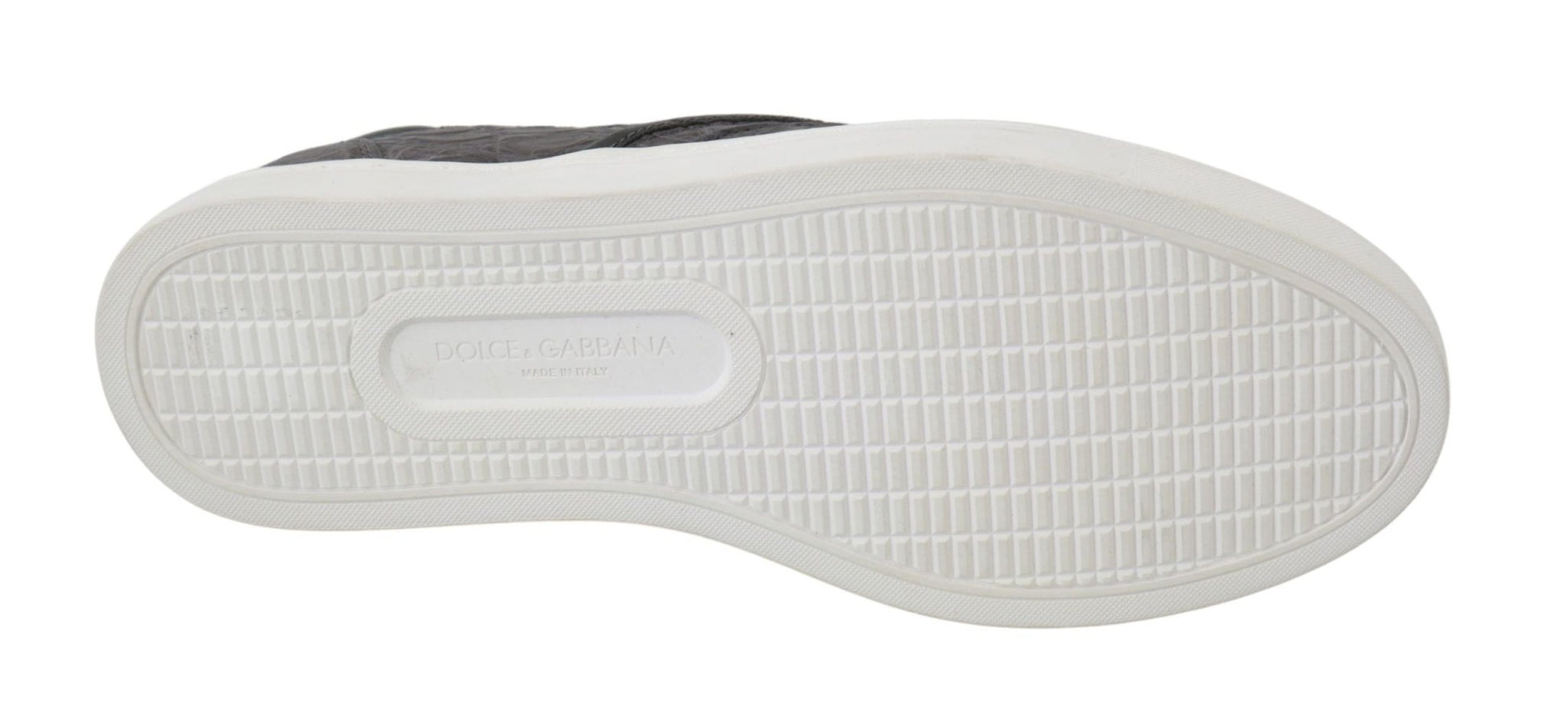 Dolce & Gabbana Gray Leather Flat Caiman Mens Loafers Shoes - SMARTMARTNZ