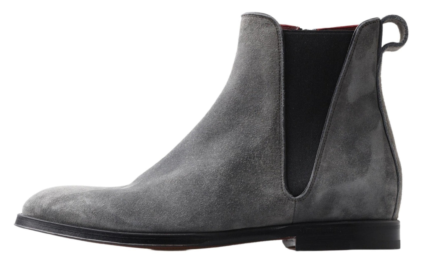 Dolce & Gabbana Gray Leather Men Ankle Boots Shoes - SMARTMARTNZ