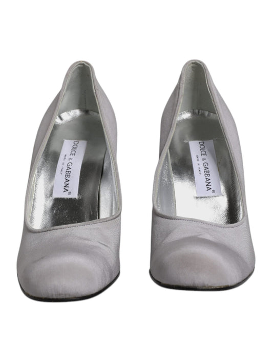 Dolce & Gabbana Gray Suede Leather High Heel Pumps Shoes - SMARTMARTNZ