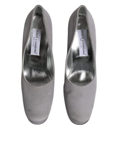 Dolce & Gabbana Gray Suede Leather High Heel Pumps Shoes - SMARTMARTNZ