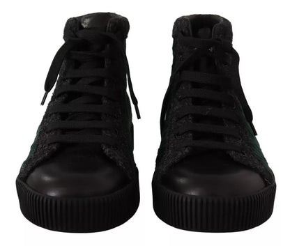 Dolce & Gabbana Green Corduroy High Tops Sneakers Mens Casual Shoes - SMARTMARTNZ