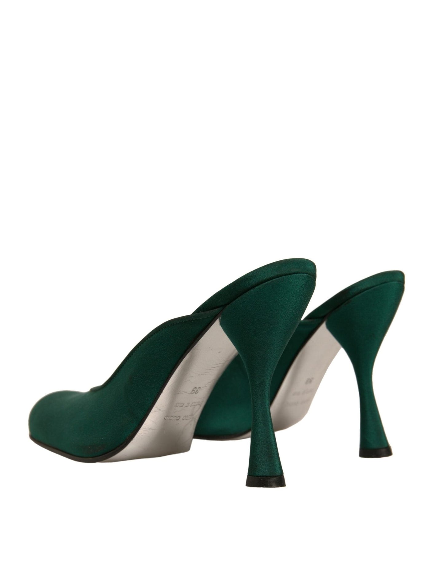 Dolce & Gabbana Green Suede Leather High Heel Pumps Shoes - SMARTMARTNZ