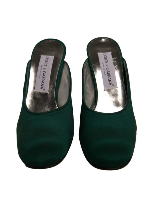 Dolce & Gabbana Green Suede Leather High Heel Pumps Shoes - SMARTMARTNZ
