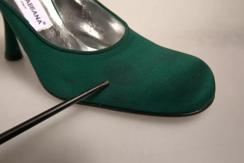 Dolce & Gabbana Green Suede Leather High Heel Pumps Shoes - SMARTMARTNZ