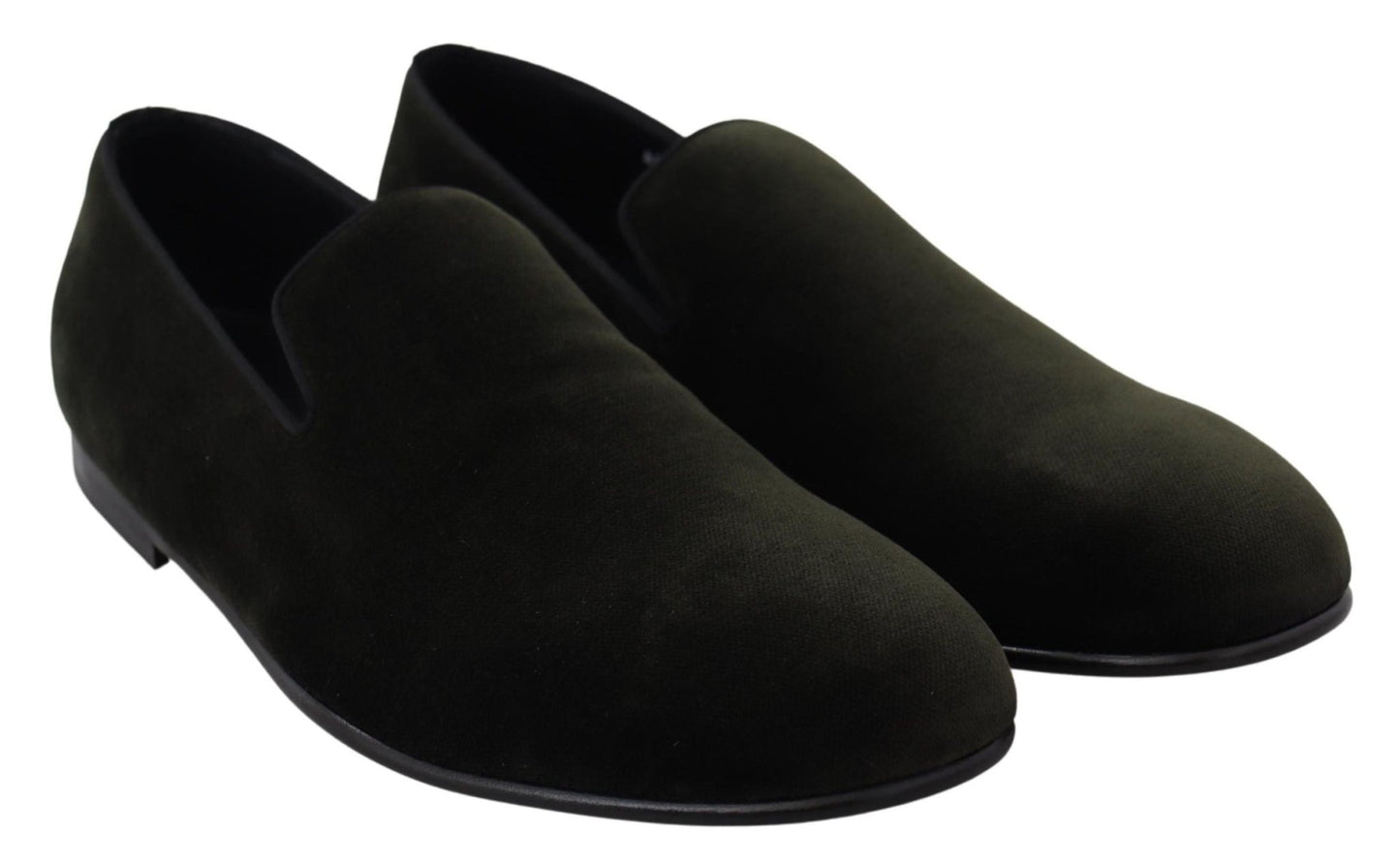 Dolce & Gabbana Green Velvet Slip On Mens Loafers Shoes - SMARTMARTNZ