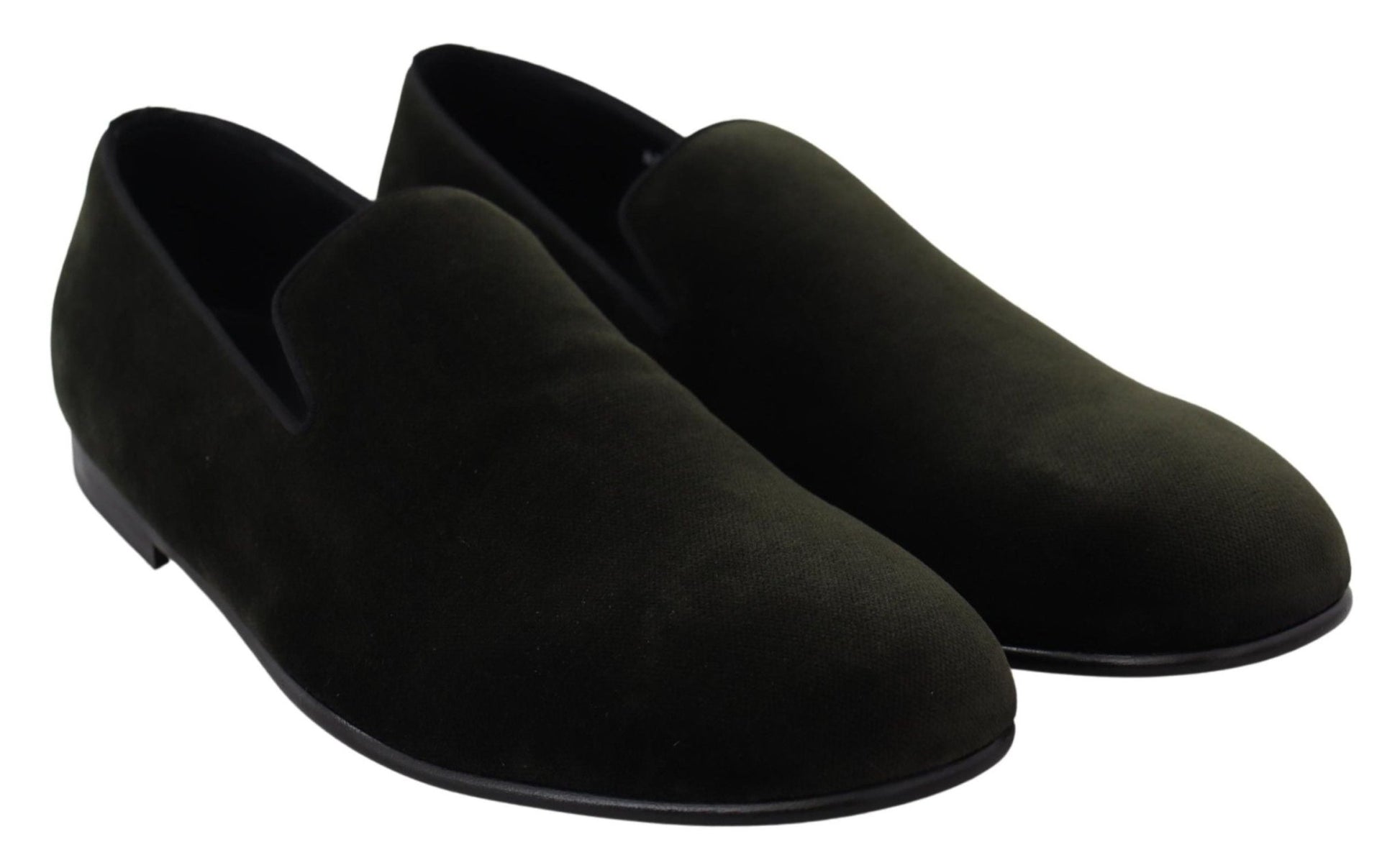 Dolce & Gabbana Green Velvet Slip On Mens Loafers Shoes - SMARTMARTNZ