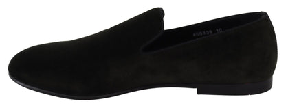 Dolce & Gabbana Green Velvet Slip On Mens Loafers Shoes - SMARTMARTNZ