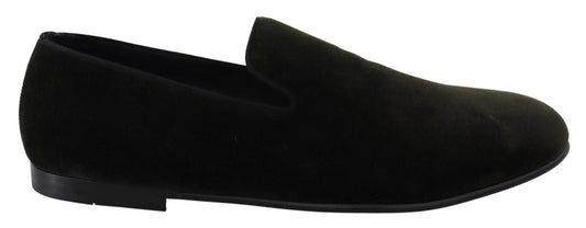 Dolce & Gabbana Green Velvet Slip On Mens Loafers Shoes - SMARTMARTNZ