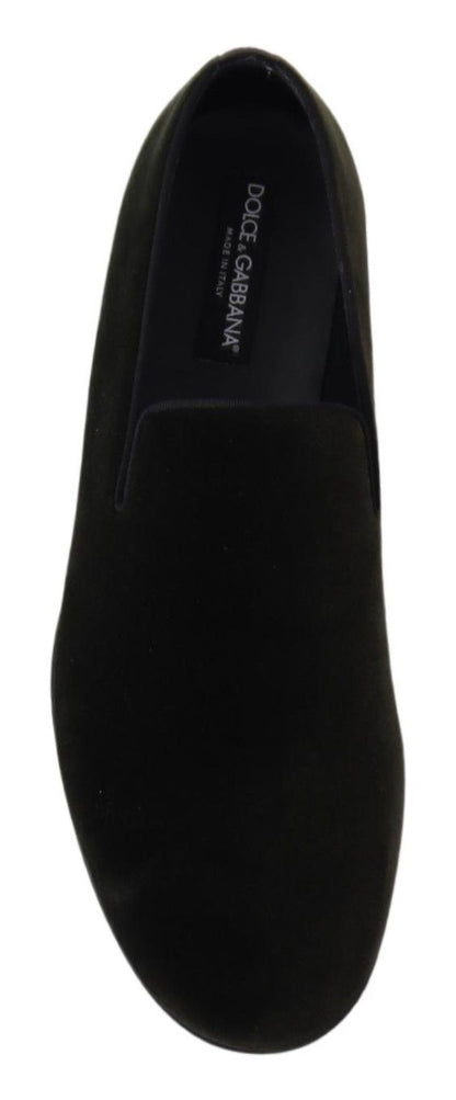 Dolce & Gabbana Green Velvet Slip On Mens Loafers Shoes - SMARTMARTNZ