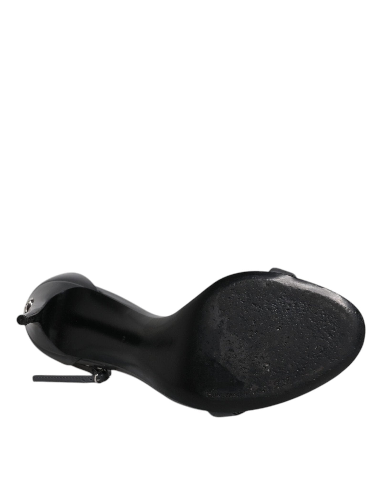 Dolce & Gabbana Grey Leather Ankle Strap Heel Sandals Shoes - SMARTMARTNZ
