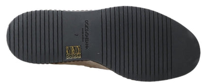 Dolce & Gabbana Ivory Suede Leather Men Espadrille Shoes - SMARTMARTNZ