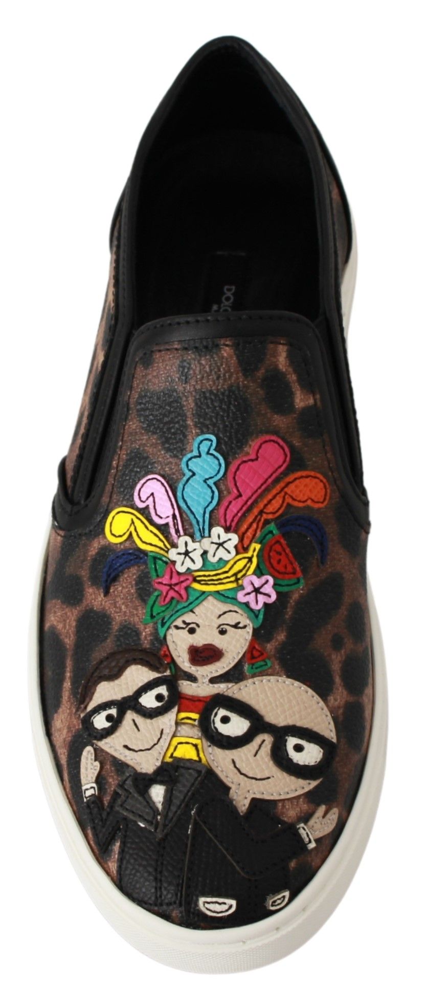 Dolce & Gabbana Leather Leopard dgfamily Loafers Shoes - SMARTMARTNZ