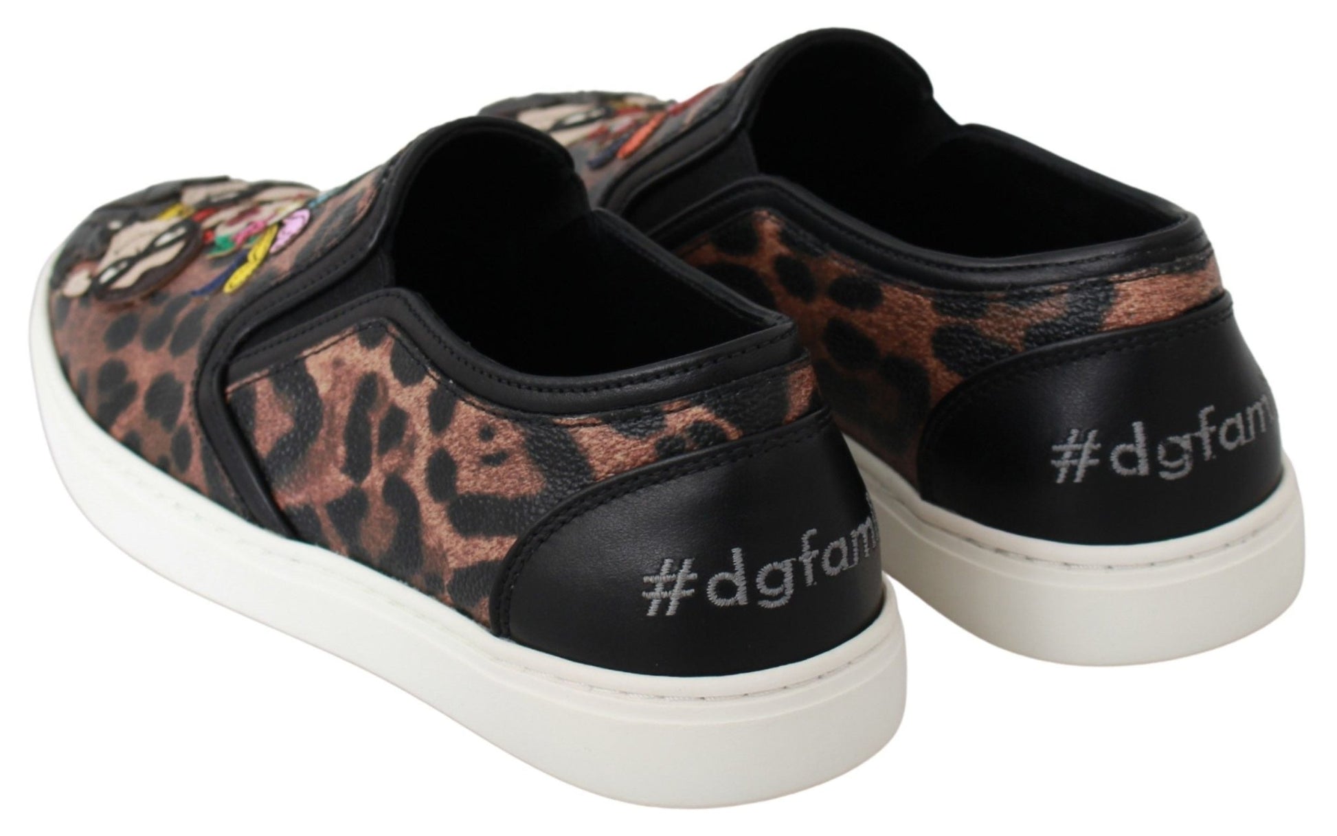 Dolce & Gabbana Leather Leopard dgfamily Loafers Shoes - SMARTMARTNZ