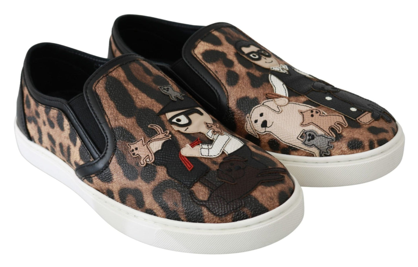 Dolce & Gabbana Leather Leopard dgfamily Loafers Shoes - SMARTMARTNZ