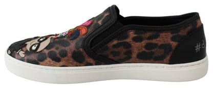 Dolce & Gabbana Leather Leopard dgfamily Loafers Shoes - SMARTMARTNZ