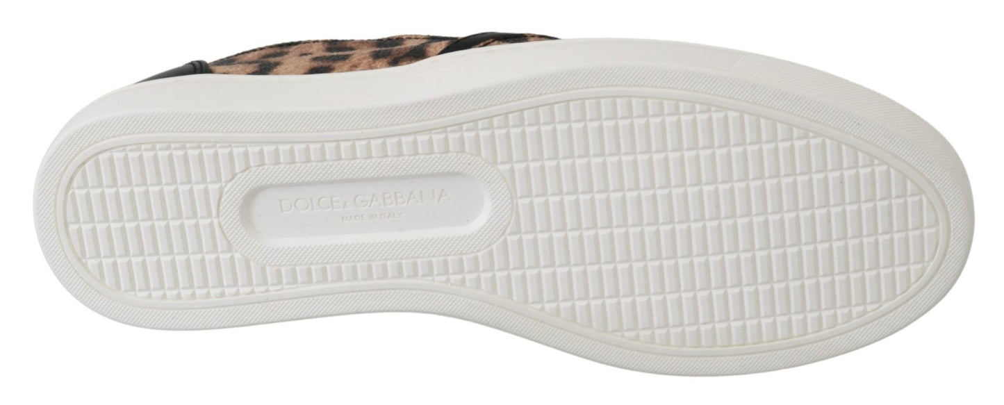 Dolce & Gabbana Leather Leopard dgfamily Loafers Shoes - SMARTMARTNZ