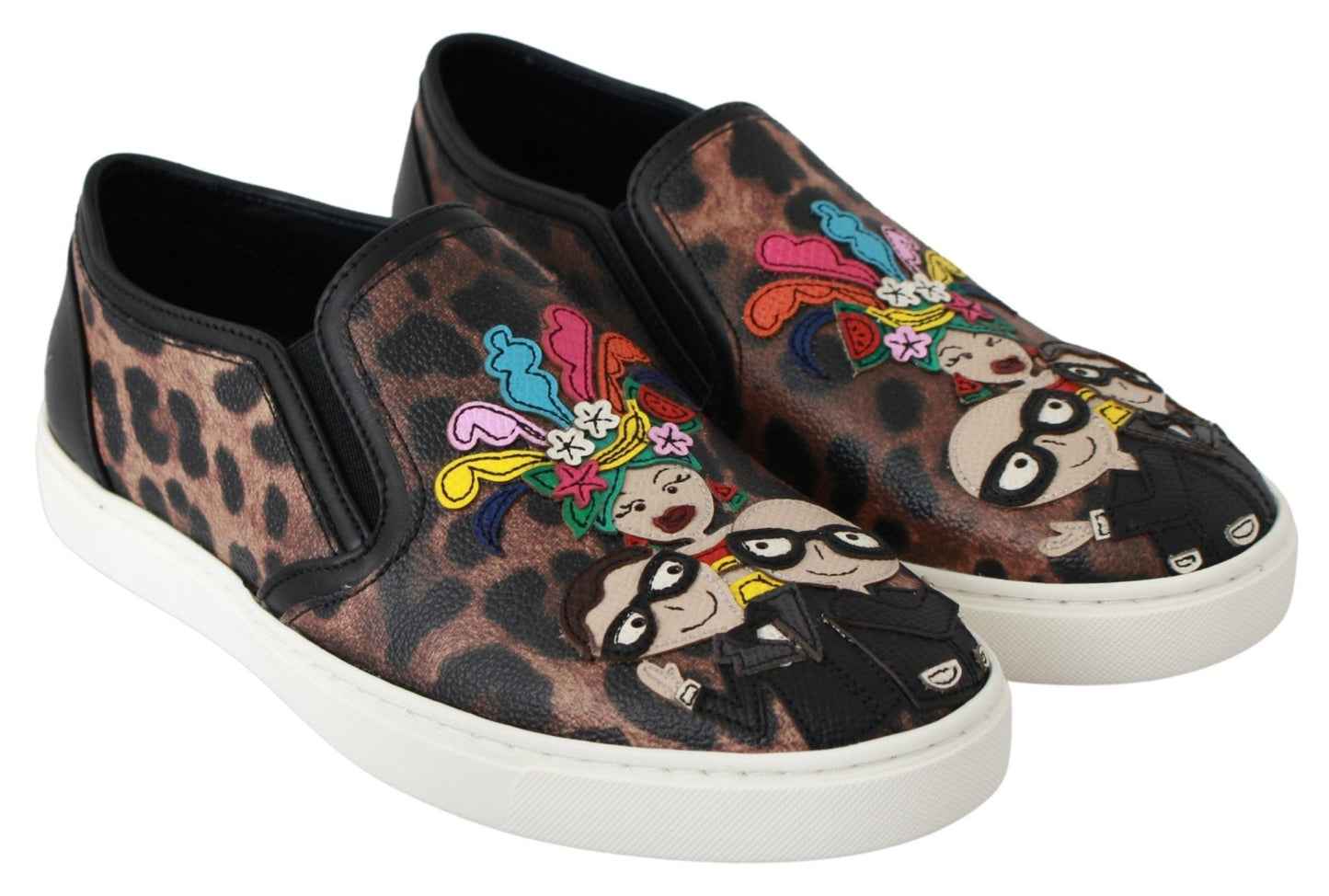 Dolce & Gabbana Leather Leopard dgfamily Loafers Shoes - SMARTMARTNZ