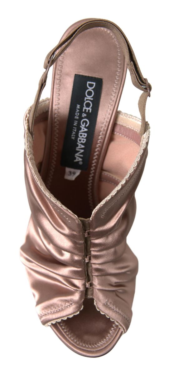 Dolce & Gabbana Light brown Slingback Corset Style Fastening stiletto heels - SMARTMARTNZ