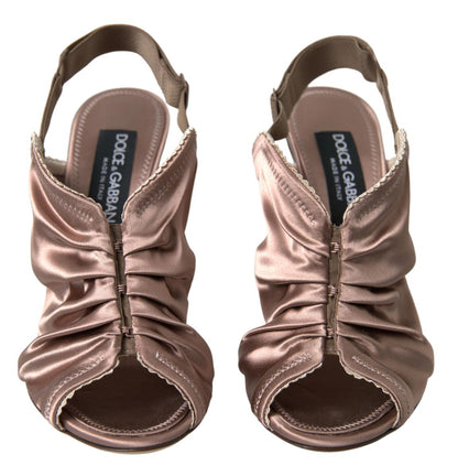 Dolce & Gabbana Light brown Slingback Corset Style Fastening stiletto heels - SMARTMARTNZ