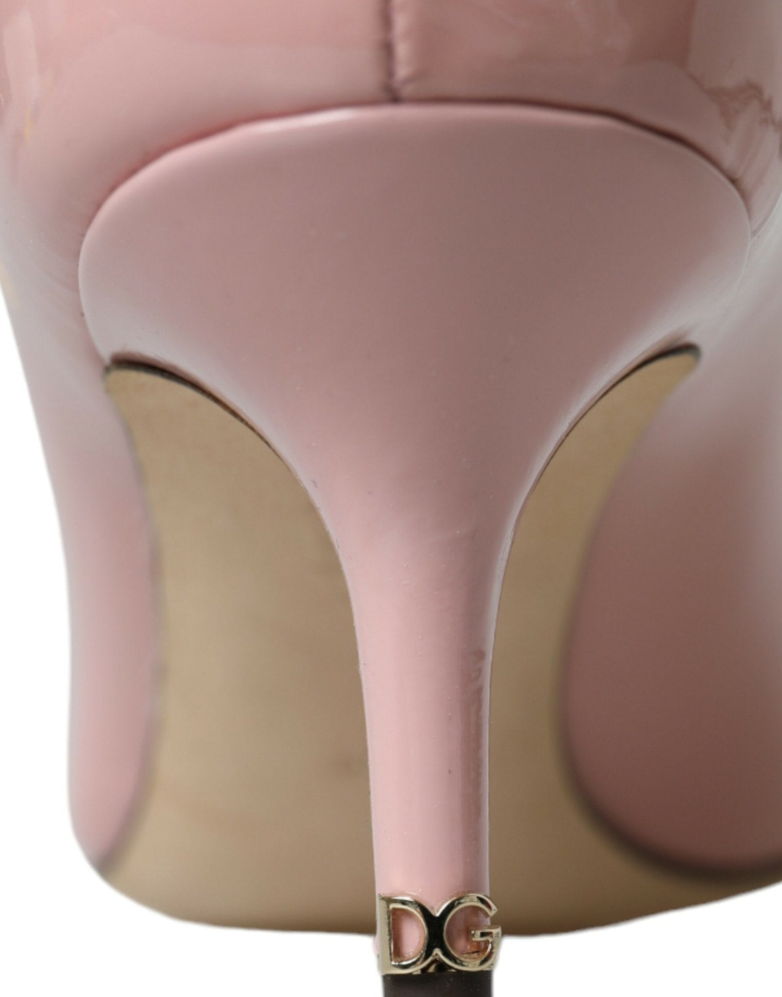 Dolce & Gabbana Light Pink Patent Leather Heels Pumps Shoes - SMARTMARTNZ