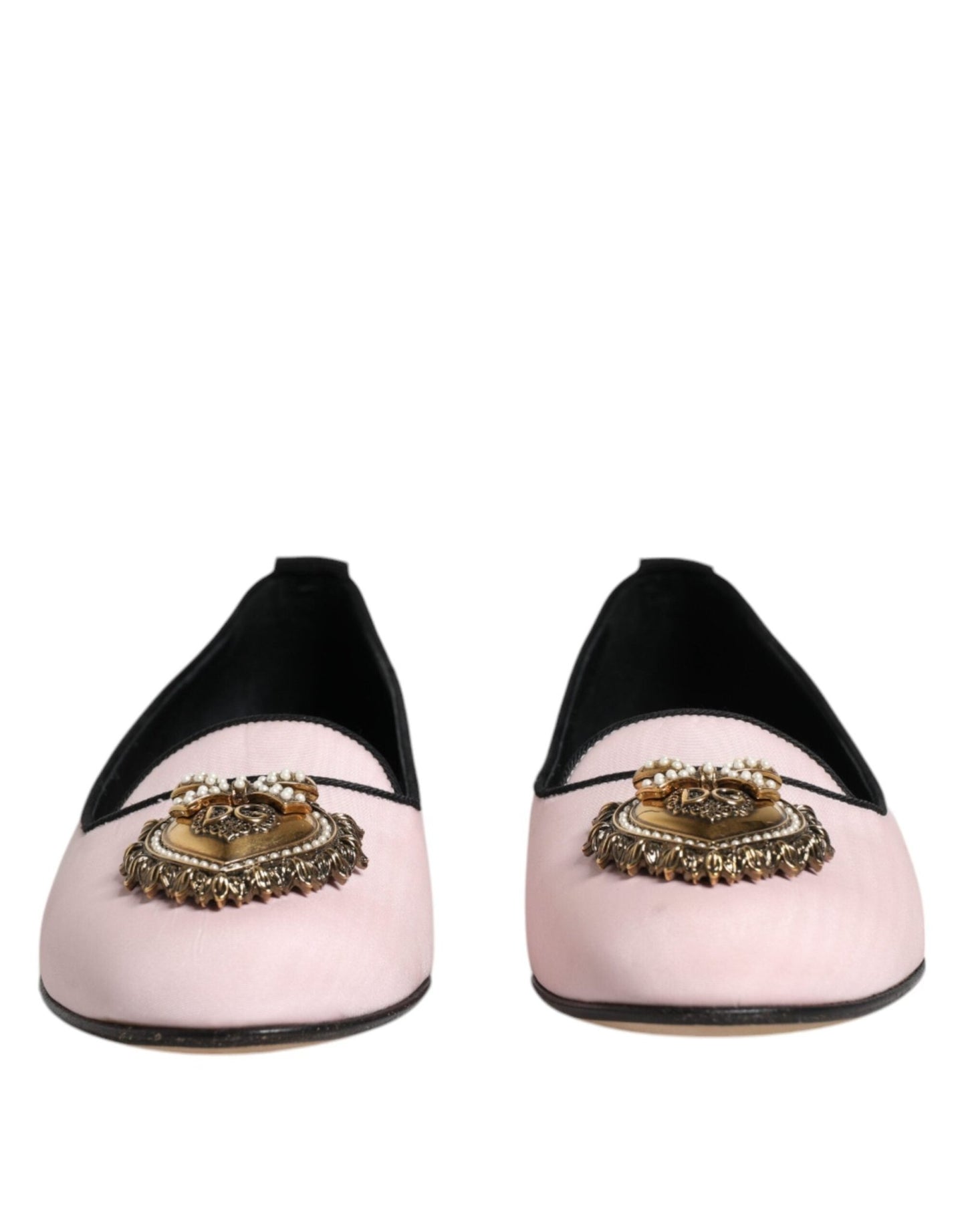 Dolce & Gabbana Light Pink Velvet Slip On Loafers Flats Shoes - SMARTMARTNZ