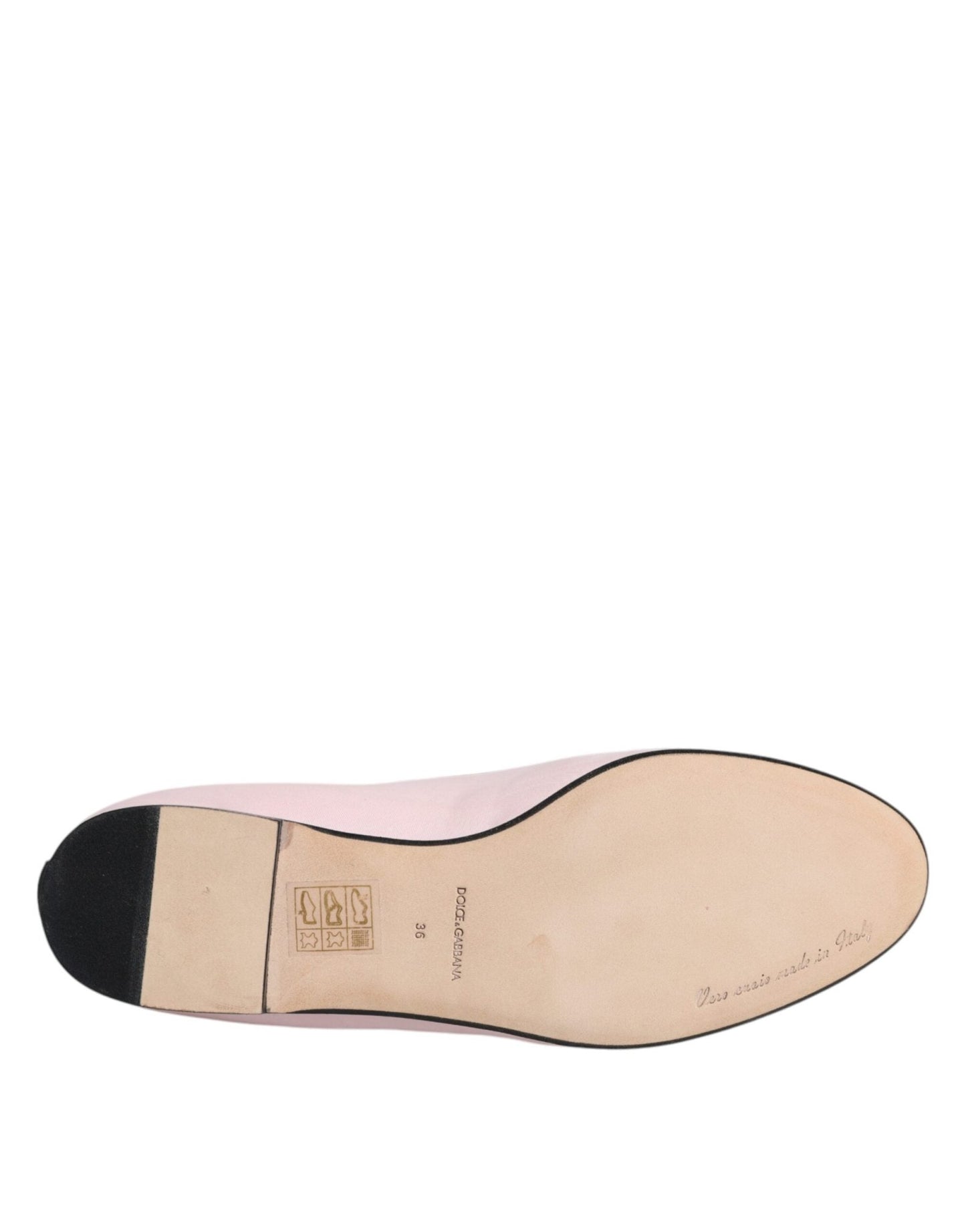 Dolce & Gabbana Light Pink Velvet Slip On Loafers Flats Shoes - SMARTMARTNZ