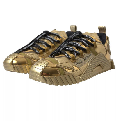 Dolce & Gabbana Metallic Gold NS1 Low Top Sneakers Shoes Sneakers - SMARTMARTNZ