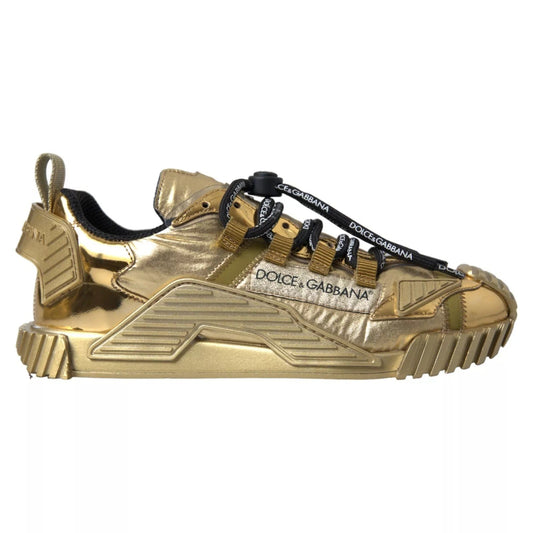 Dolce & Gabbana Metallic Gold NS1 Low Top Sneakers Shoes Sneakers - SMARTMARTNZ