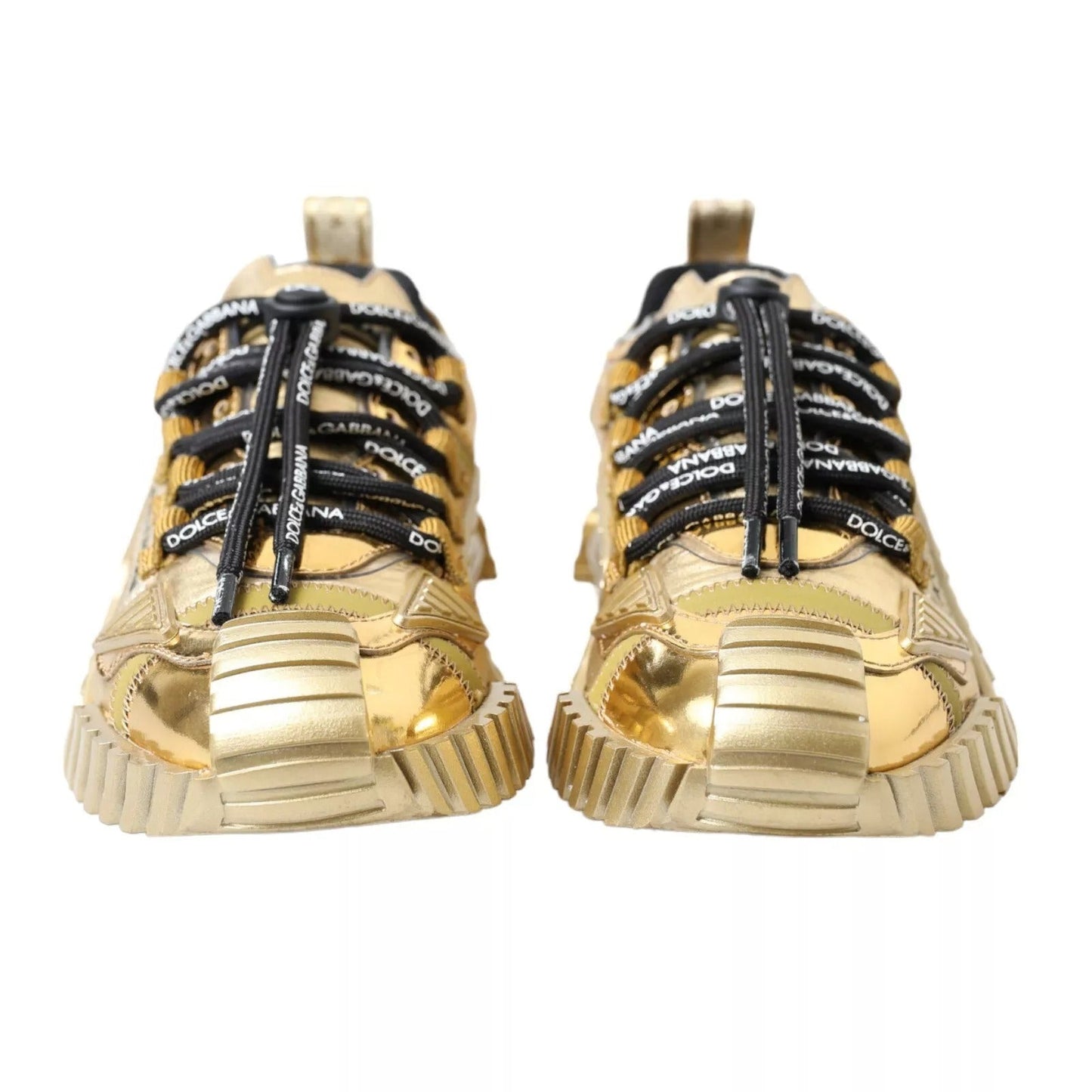 Dolce & Gabbana Metallic Gold NS1 Low Top Sneakers Shoes Sneakers - SMARTMARTNZ