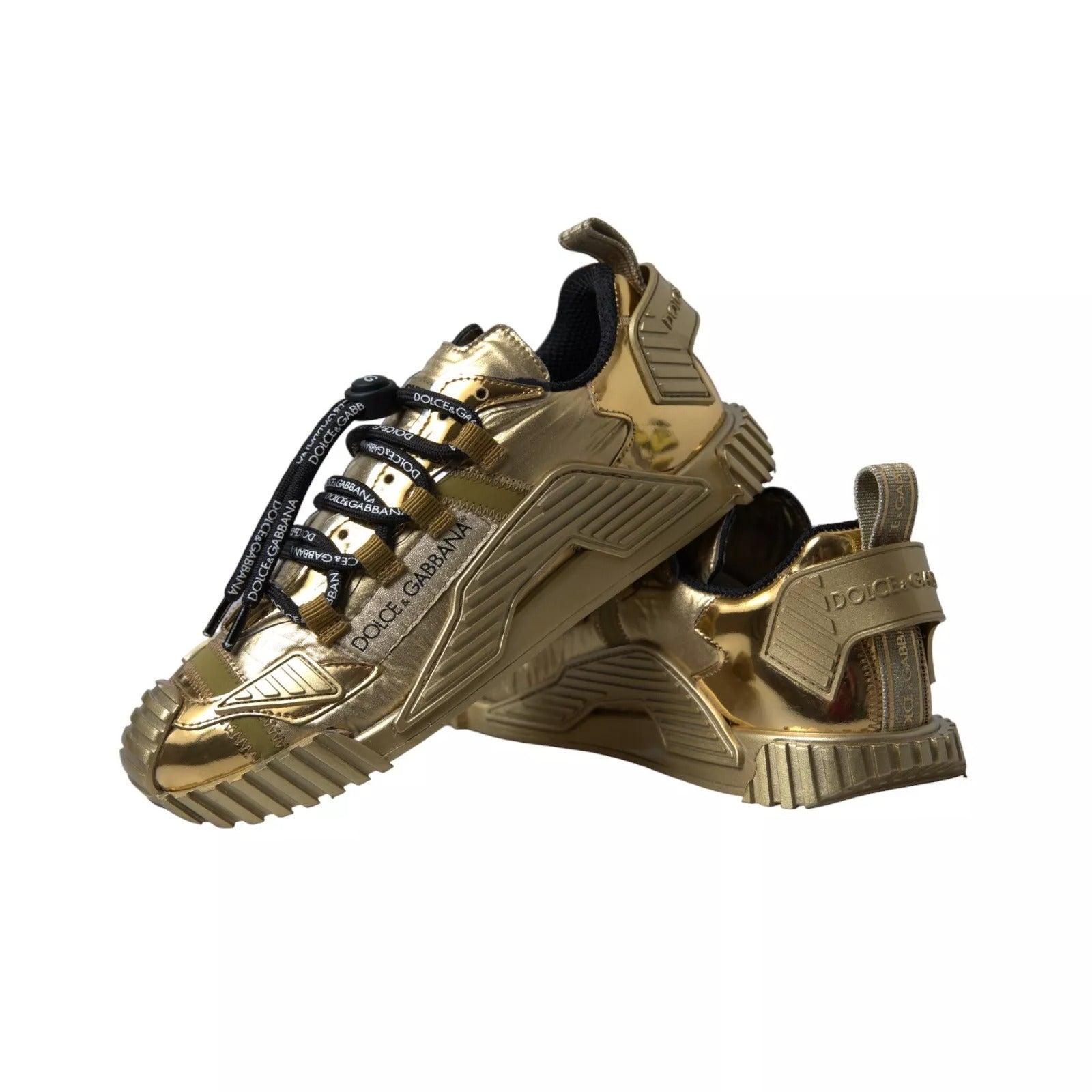 Dolce & Gabbana Metallic Gold NS1 Low Top Sneakers Shoes Sneakers - SMARTMARTNZ