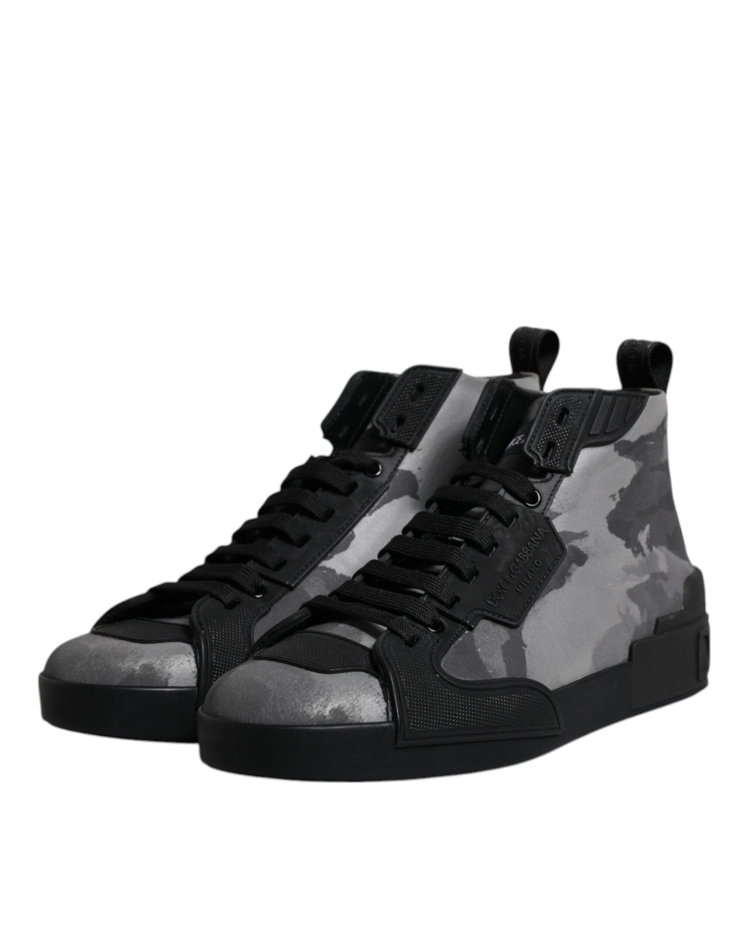Dolce & Gabbana Multicolor Camouflage High Top Sneakers Shoes - SMARTMARTNZ