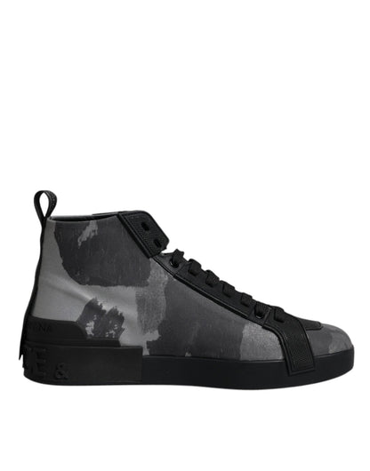 Dolce & Gabbana Multicolor Camouflage High Top Sneakers Shoes - SMARTMARTNZ