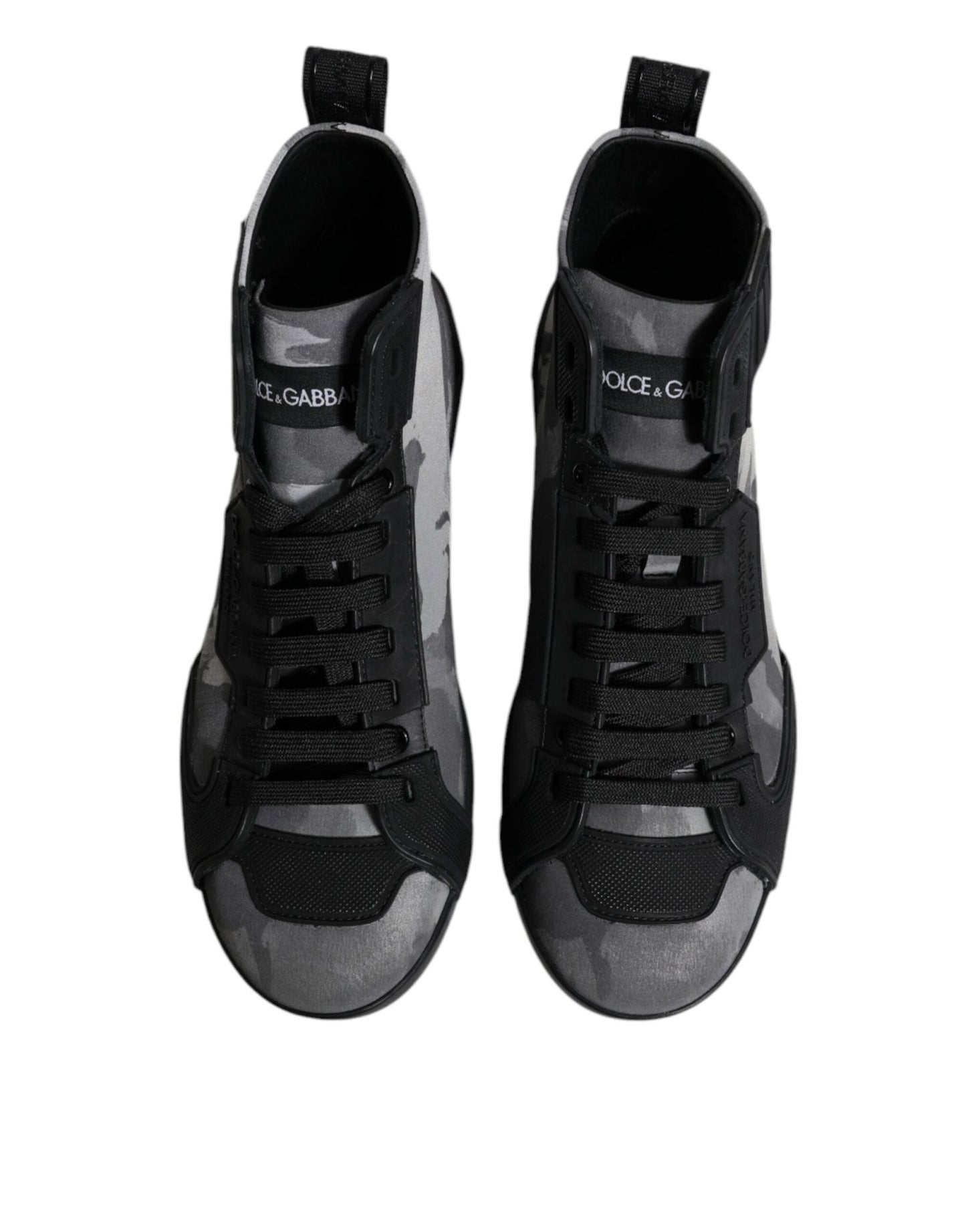 Dolce & Gabbana Multicolor Camouflage High Top Sneakers Shoes - SMARTMARTNZ