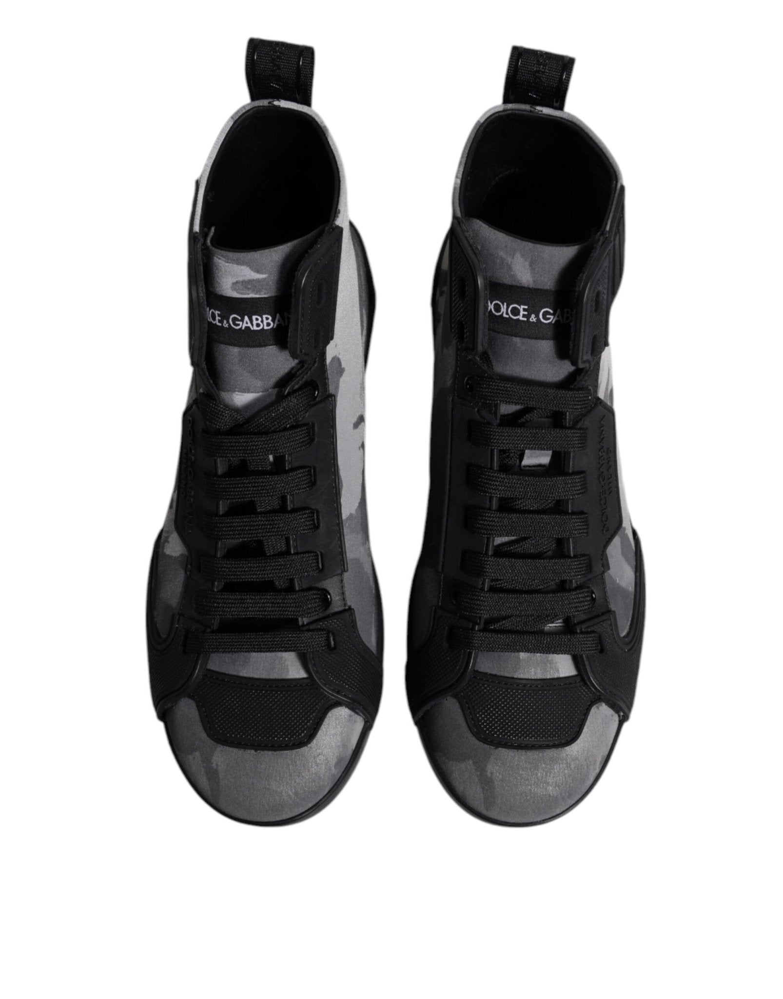 Dolce & Gabbana Multicolor Camouflage High Top Sneakers Shoes - SMARTMARTNZ